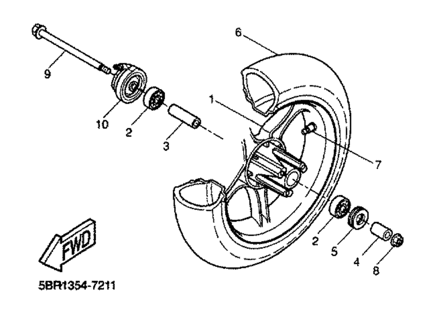 YQ50 Переднее колесо