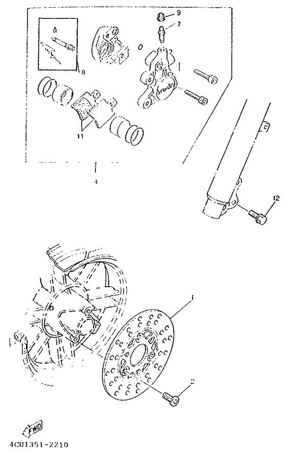 Front brake. caliper