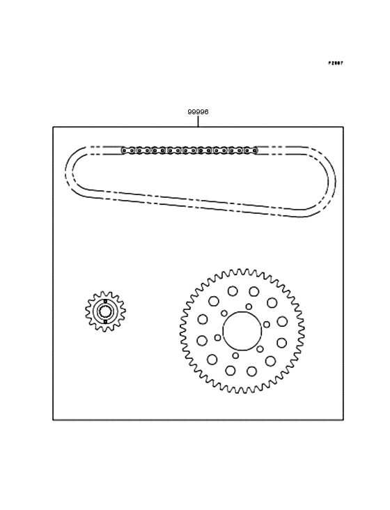 ZX400 Цепь комплект