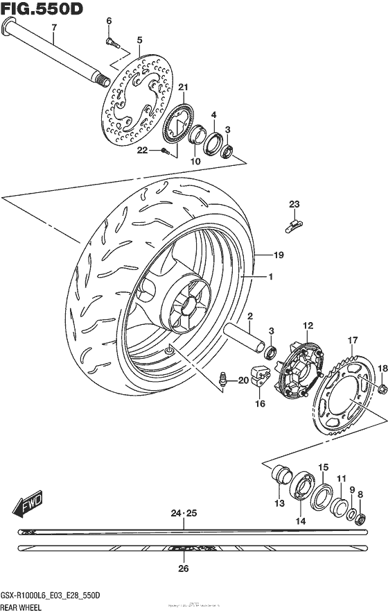 Rear Wheel (Gsx-R1000Al6 E28)