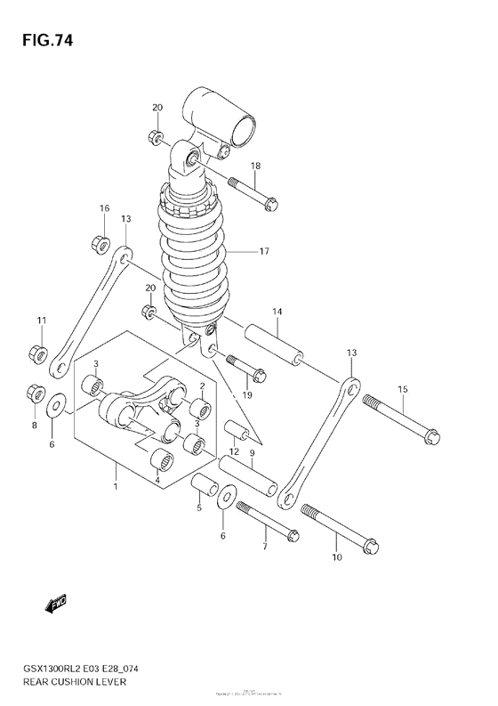 Rear Cushion Lever (Gsx1300R L2 E03)