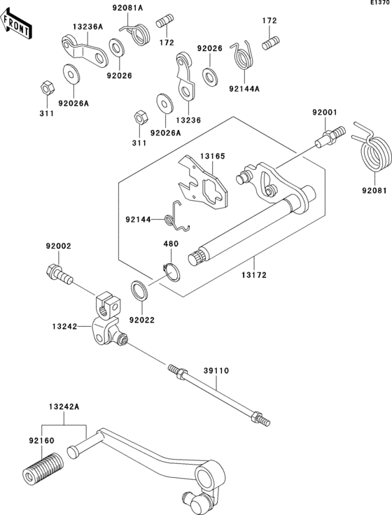 ZR1100 Механизм переключения передач