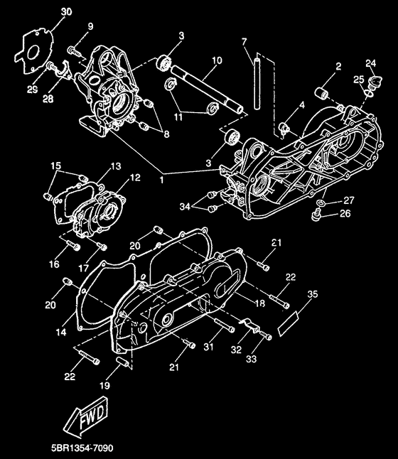 YQ50 Картер двигателя