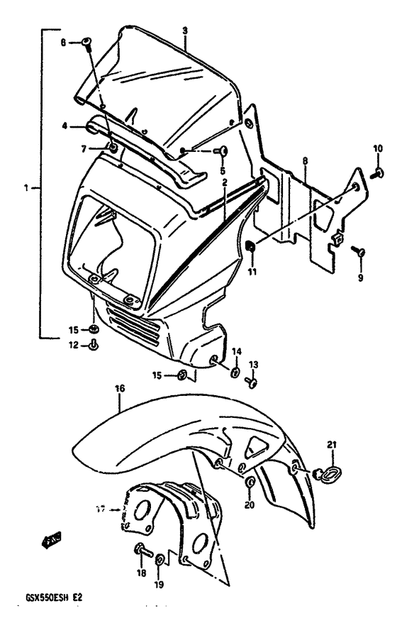 Cover headlamp-front fender