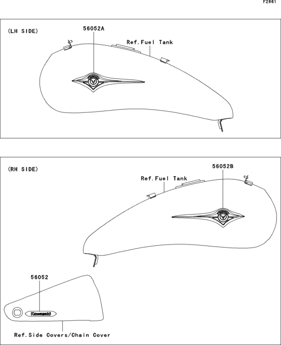 VN2000 Decals(red / ebony)