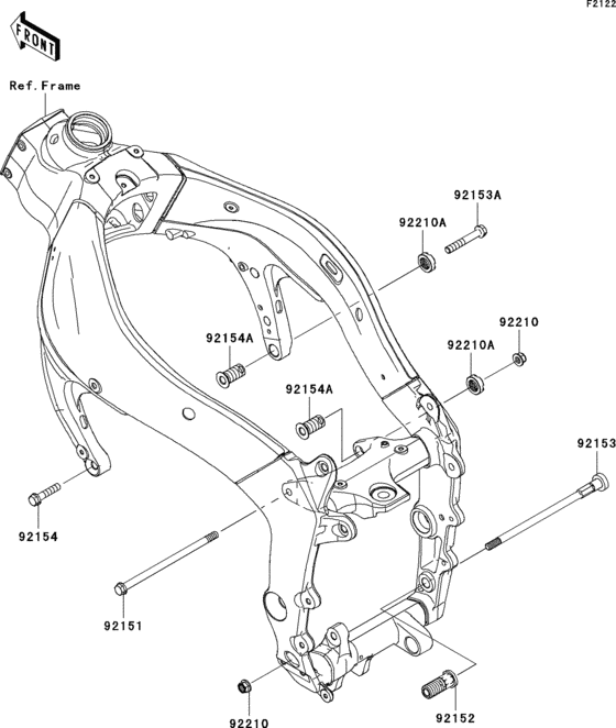 ZX600 Крепление двигателя