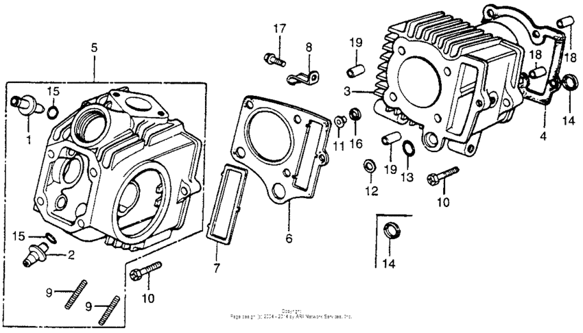 Cylinder head + cylinder