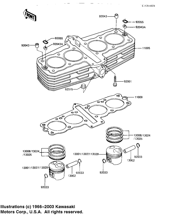 Cylinder/pistons