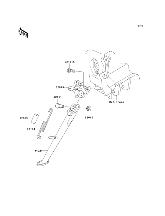 ZX600 Подножка