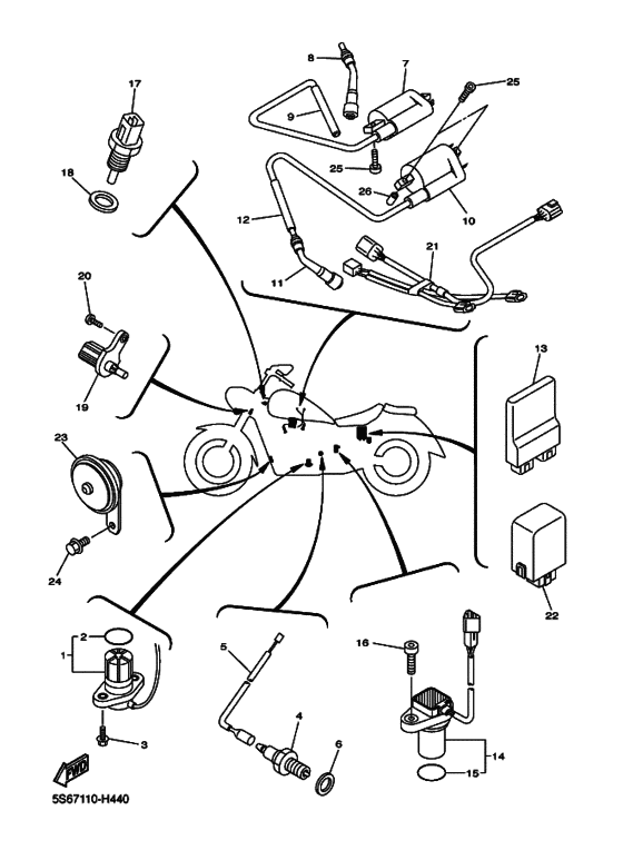 XVS1300CT Equipo electrico