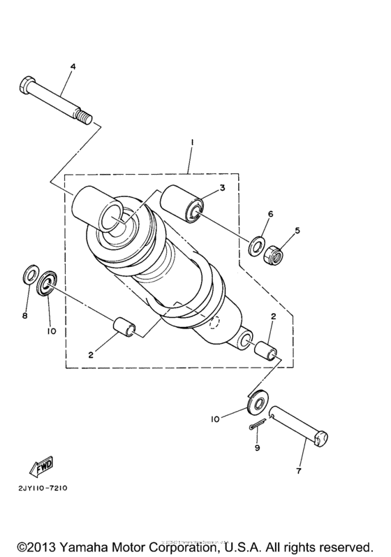 TW200R Задняя подвеска