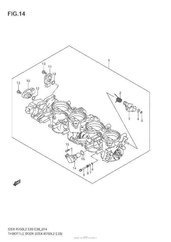 GSX-R750 Throttle Body (Gsx-R750 L2 E33)