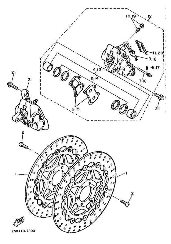 Front brake. caliper