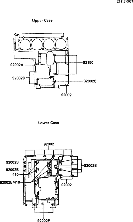 ZX900 Болты крепления картера
