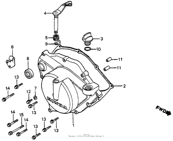 Right crankcase cover 82