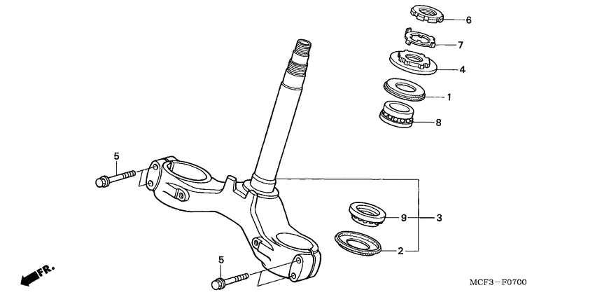 VTR1000S Траверса нижняя
