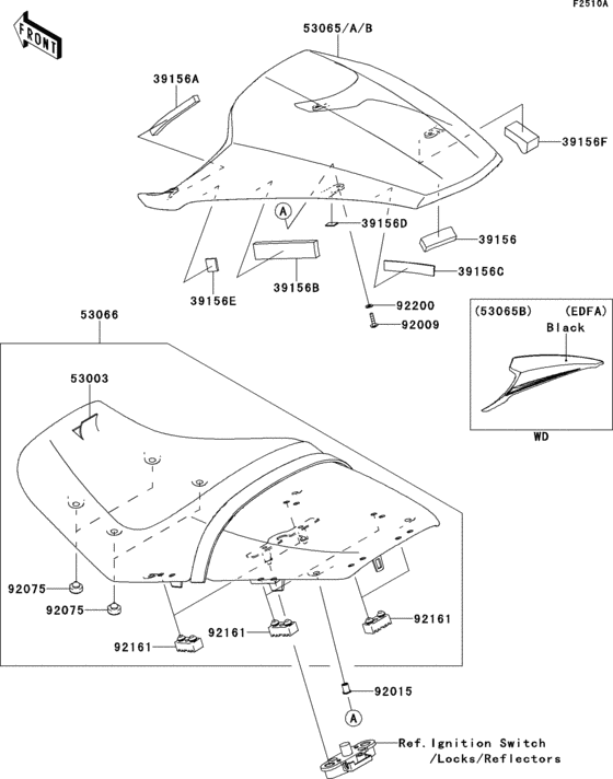 ZX1400 Сидение ( EDF / EDFA)