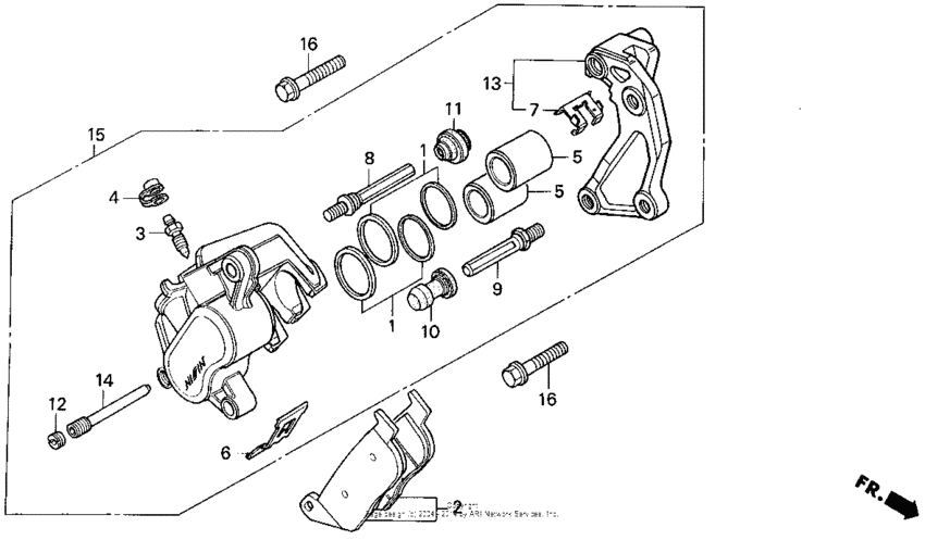 VT1100C Vt1100c front brake caliper