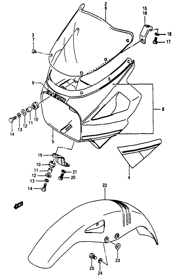 Headlamp housing - front fender