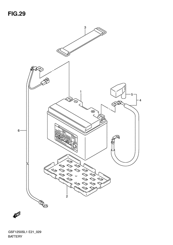 GSF1250S (ABS) Аккумулятор