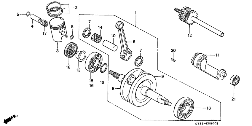 Crankshaft/piston