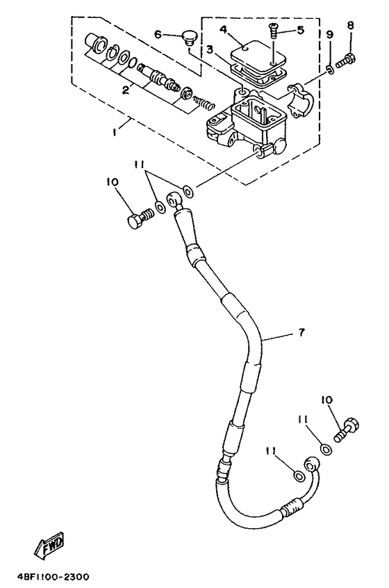 WR200R Главный тормозной цилиндр