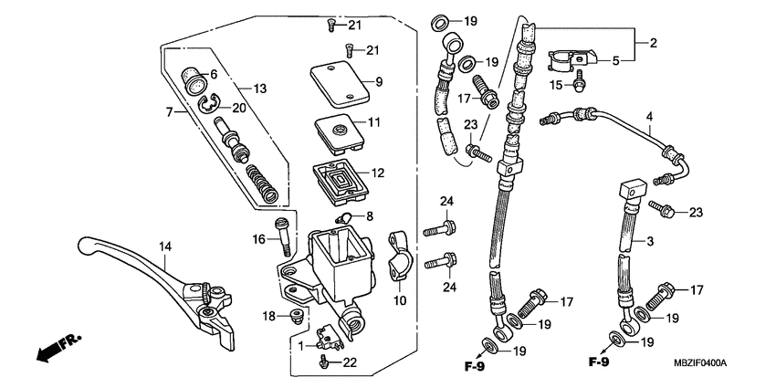 Fr. brake master cylinder
