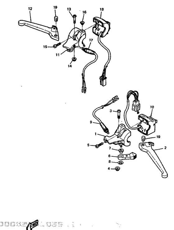 Handle switch. lever