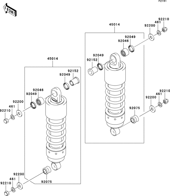 VN1600 Suspension / shock absorber(a1 / a2)