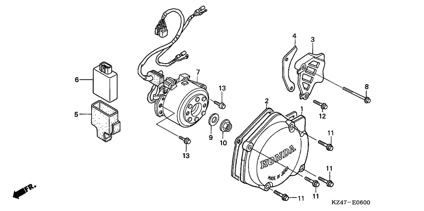 Left crankcase cover/ generator