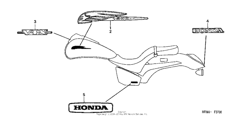 VTX1300C Emblem + mark