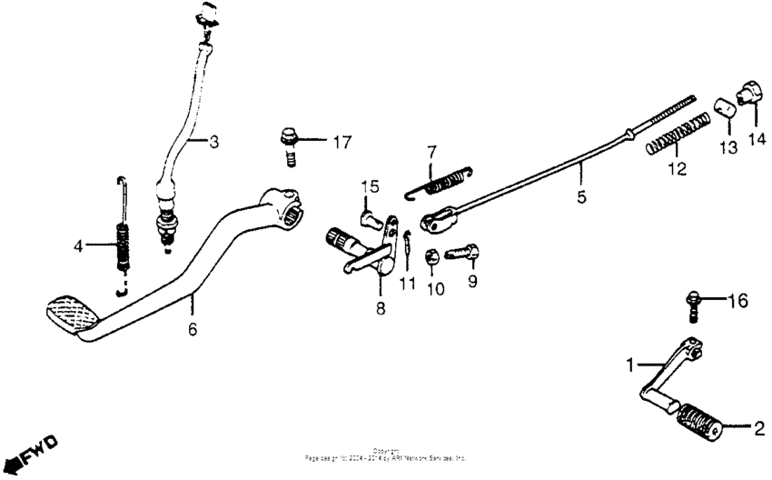 Brake pedal + change pedal