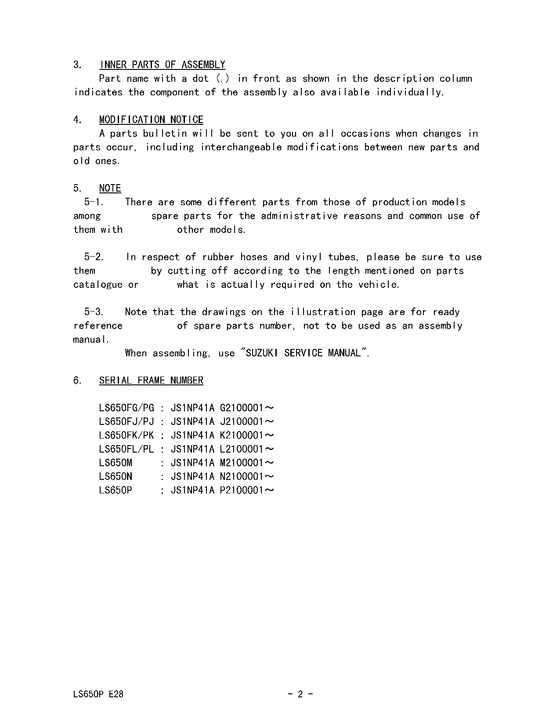 LS650 Catalog preface