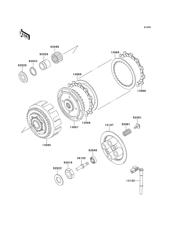 EX250 Сцепление