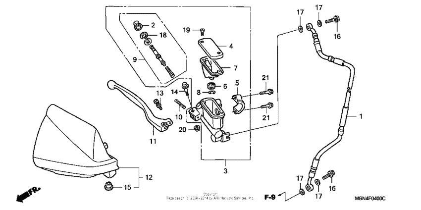 Front brake + master cylinder