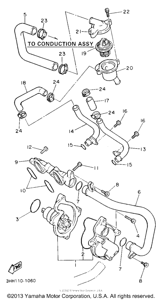 FZR600RBC Водяной насос