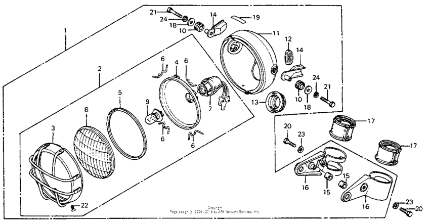 Headlight + headlight case 76-77