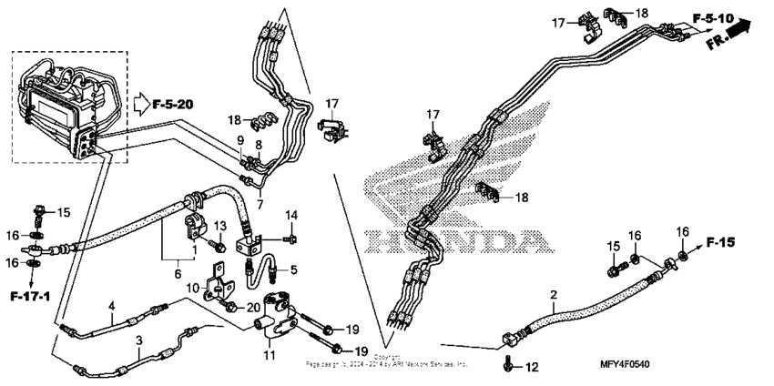 VT1300CR (ABS) Brake line (abs)