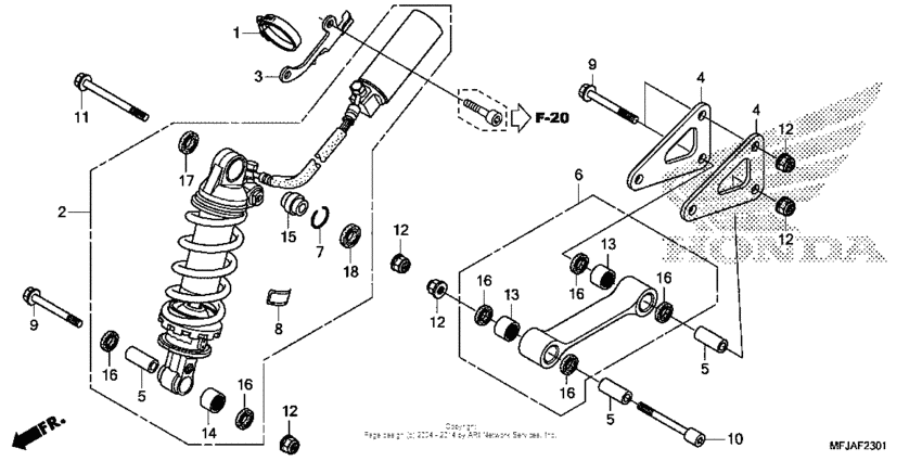 Rear shock absorber (cbr600ra)