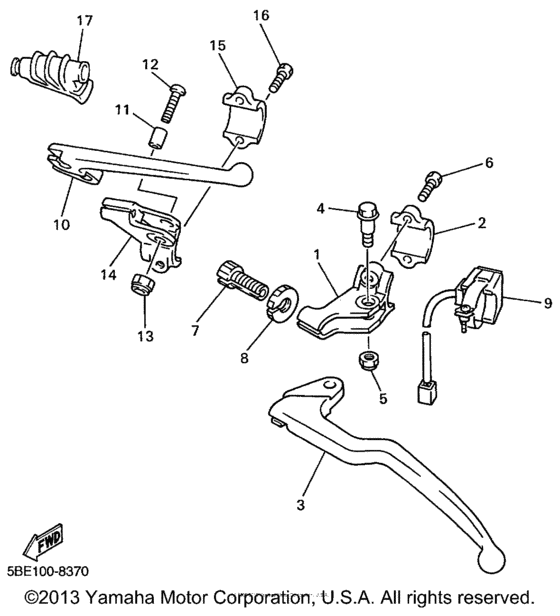 YZ400FL Рулевые переключатели