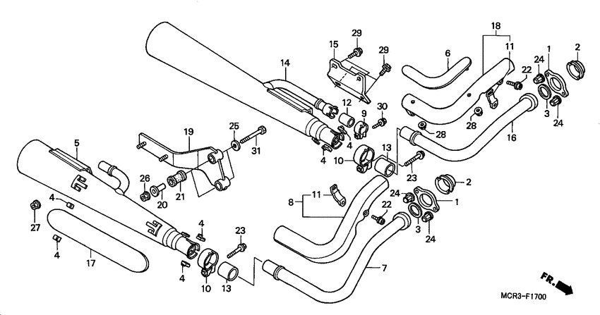 VT750DC2 Глушитель