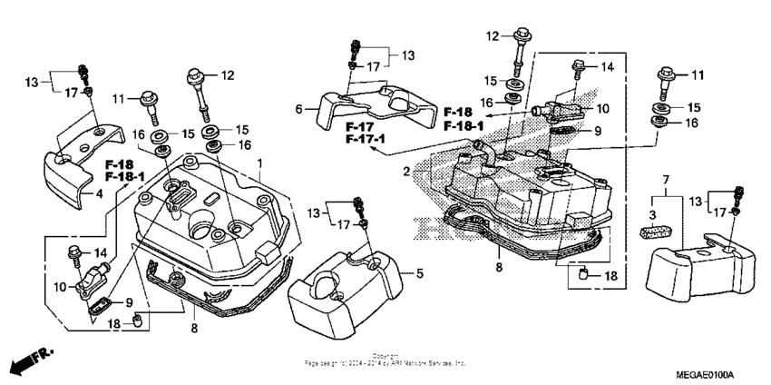 VT750C Крышка головки цилиндров