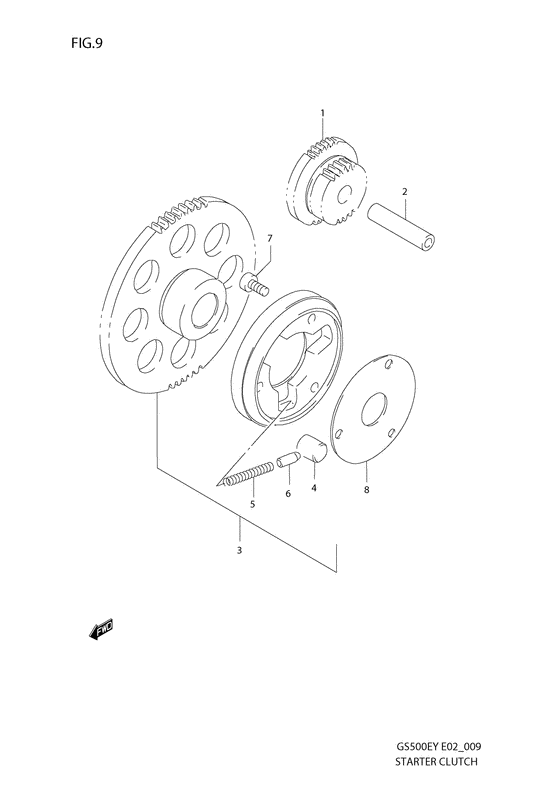 GS500 Муфта стартера