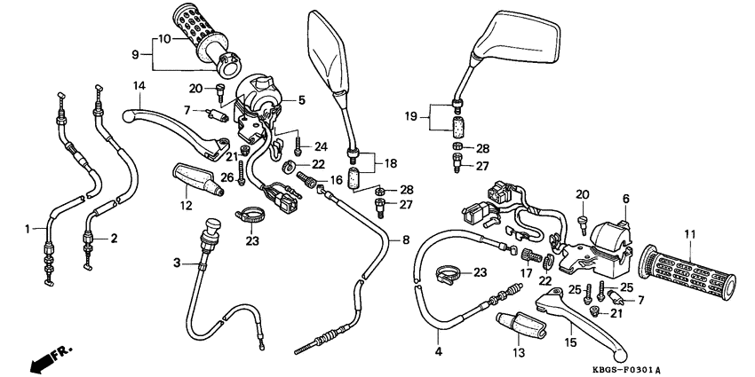 Handle lever/switch/cable