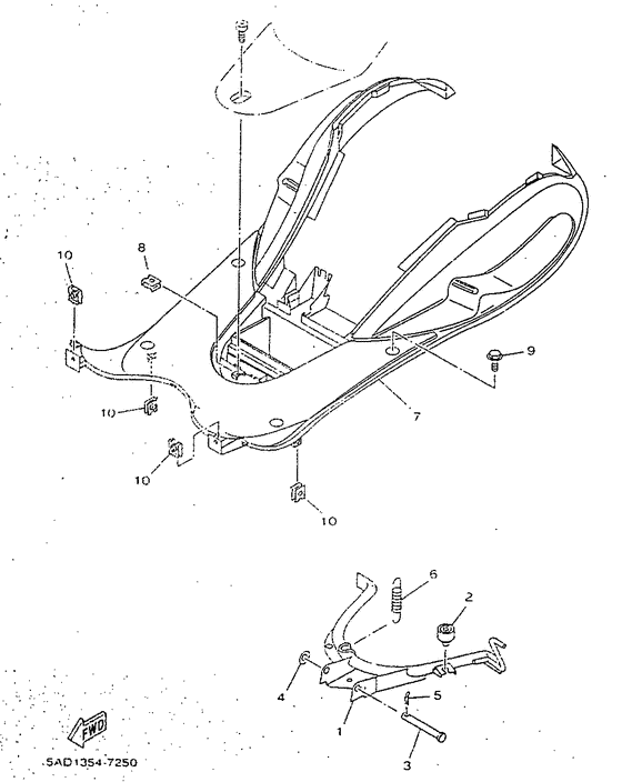 YN50R Stand. footrest