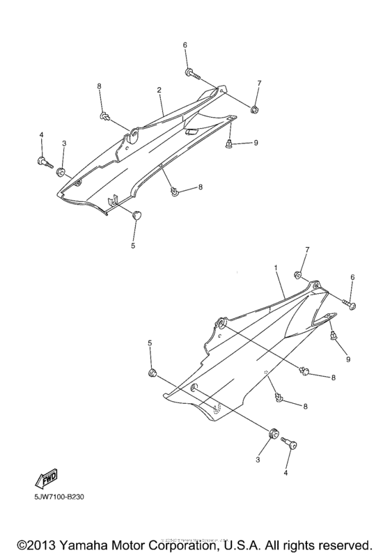 FJR13T Боковые обтекатели