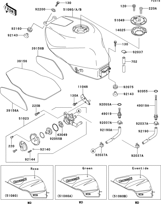 Fuel tank(1/2)(zx600-f1)