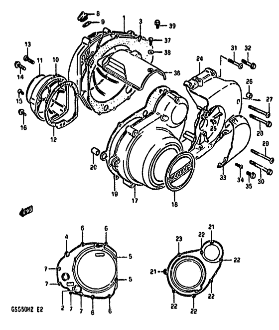 Crankcase cover ass`y  (v