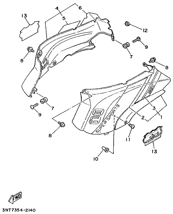CT50S Side cover  /  oil tank
