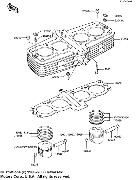 Cylinder/pistons